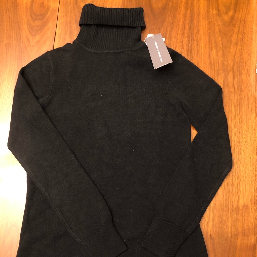 French Connection Black Turtleneck NWT
